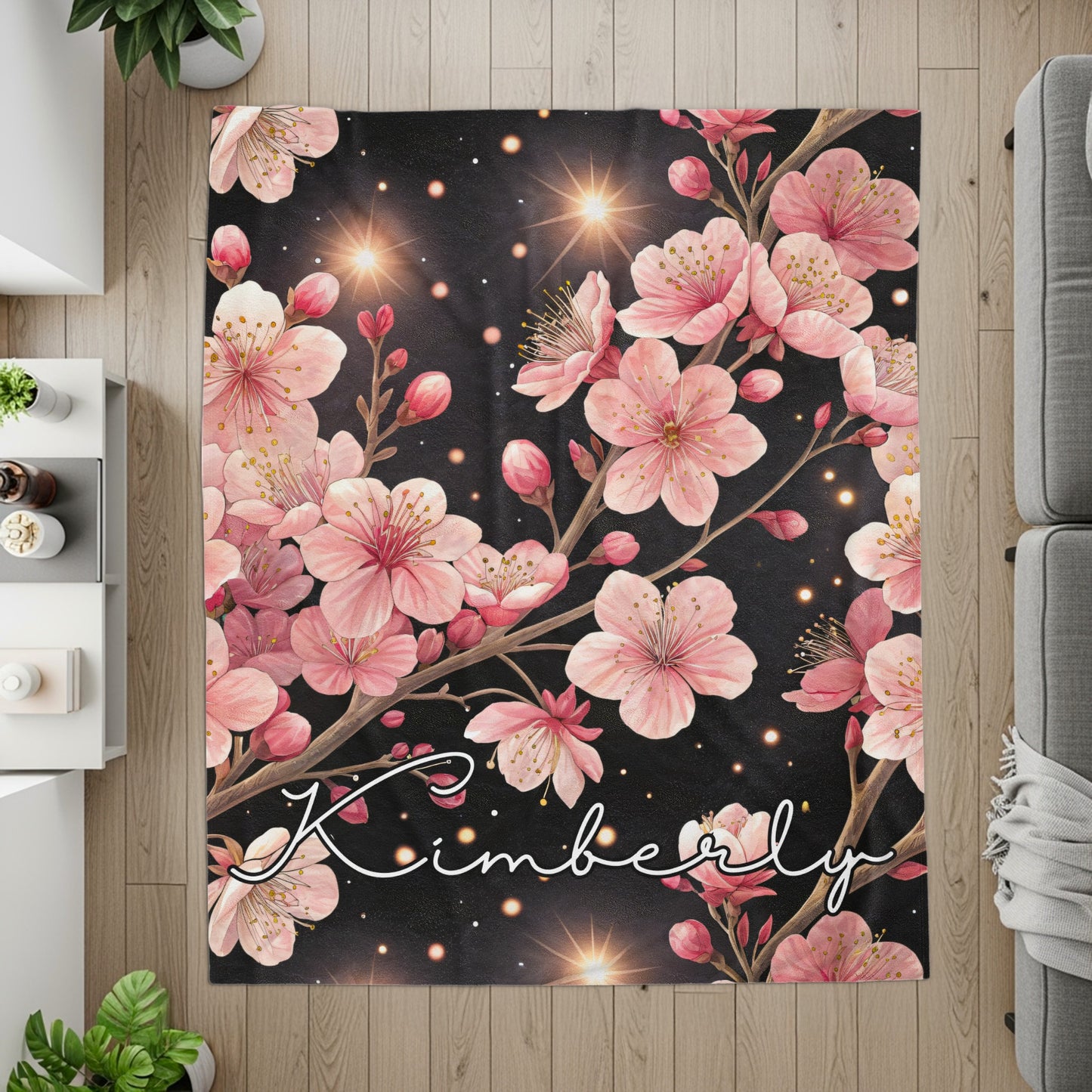 Kimberly Cherry Blossom Patterned Blanket