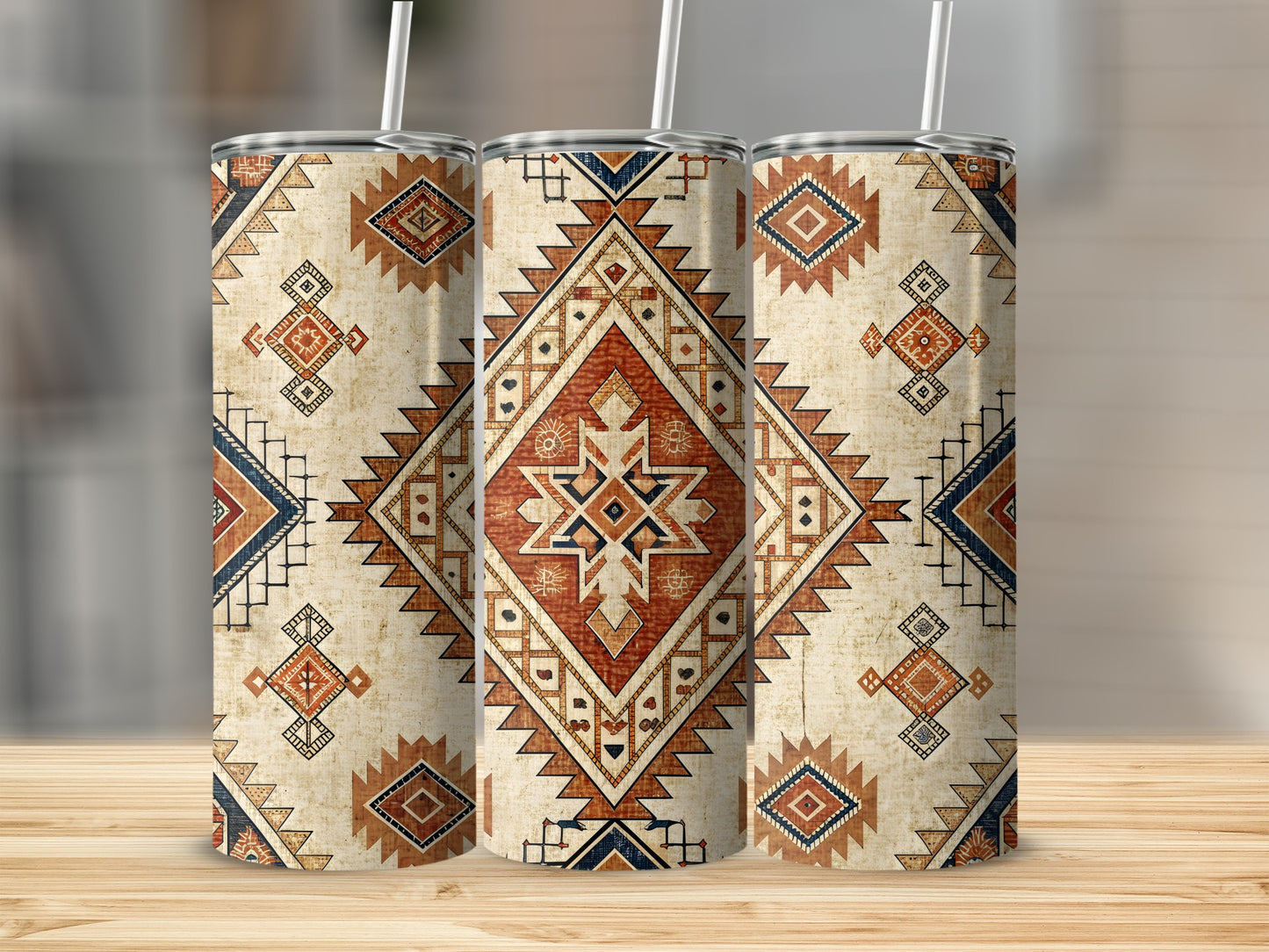 Vibrant Tribal Pattern Design Tumbler For Everyday Use