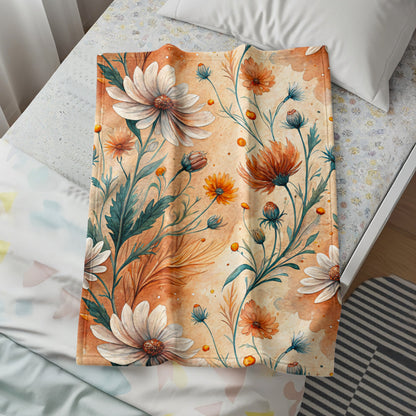 Elegant Daisy Bloom Design Watercolor Style Floral Art - Walk Greener