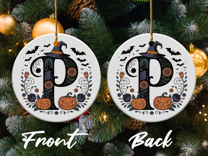 Halloween Pumpkin and Witch Ornament product