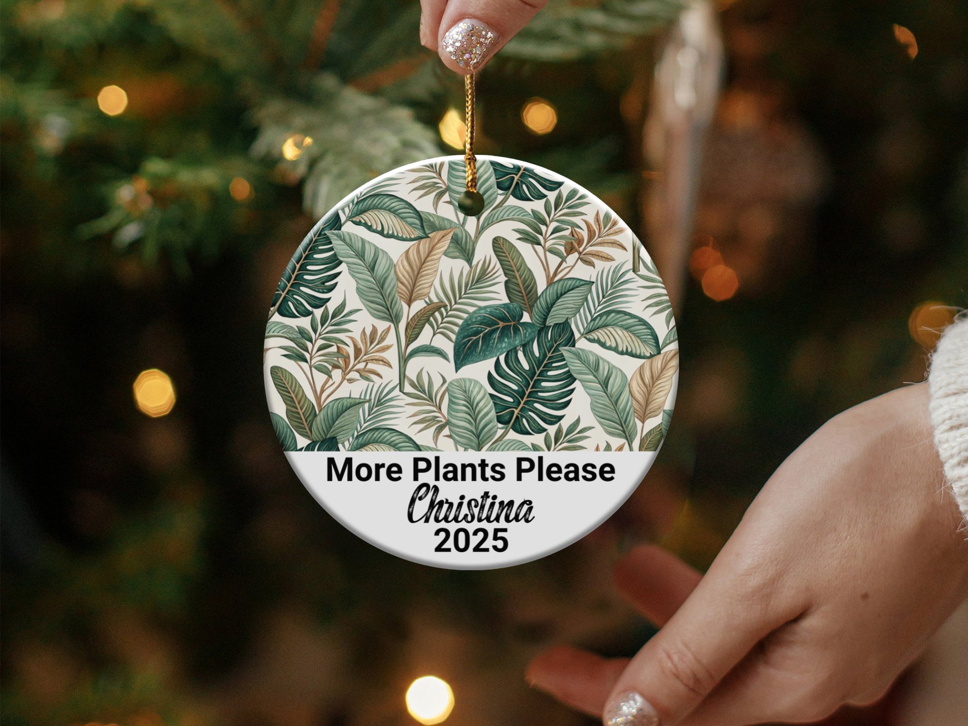More Plants Please Christina 2025 Custom Ornament Product