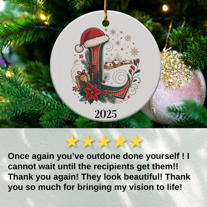 Personalized Christmas 2025 Ornament Holiday Decoration product type