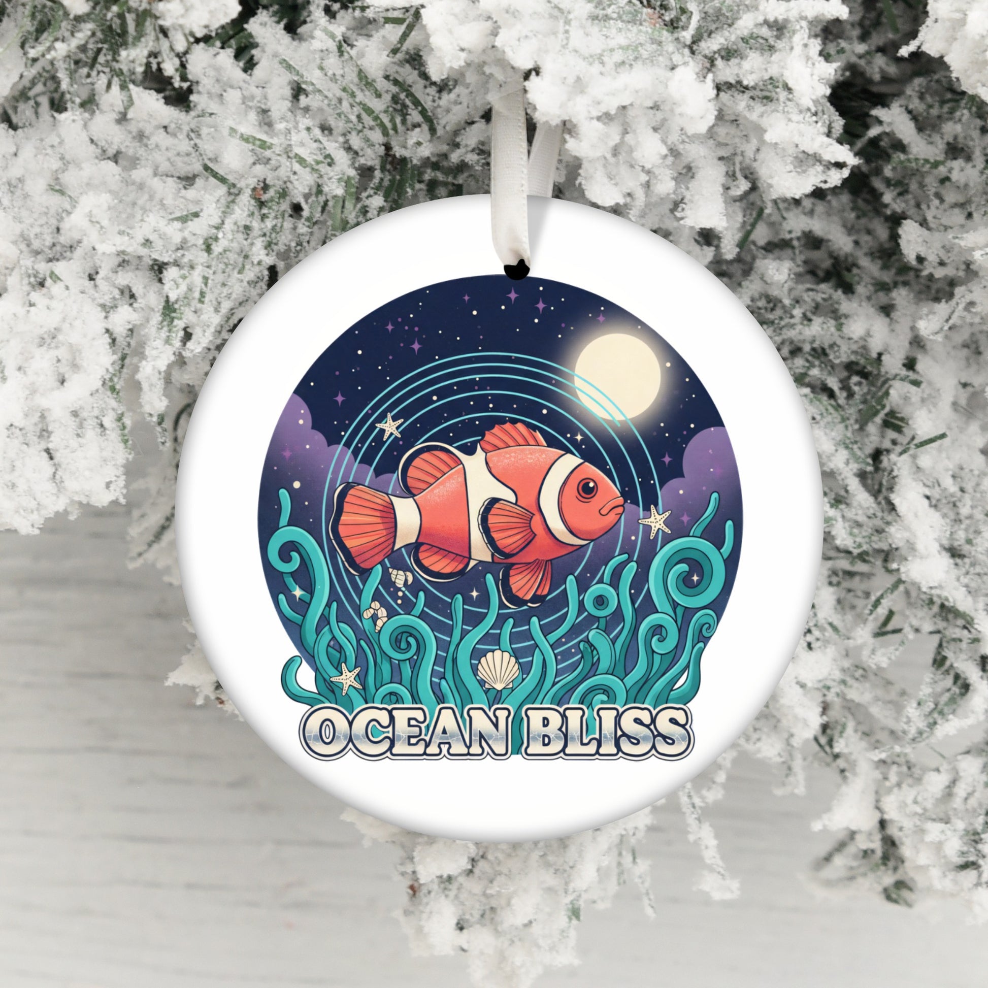 Ocean Bliss Clownfish Christmas Ornament product