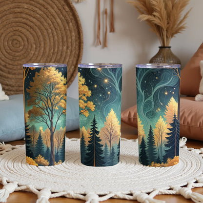 Enchanting Forest Scene Tumbler Trio Unique Design