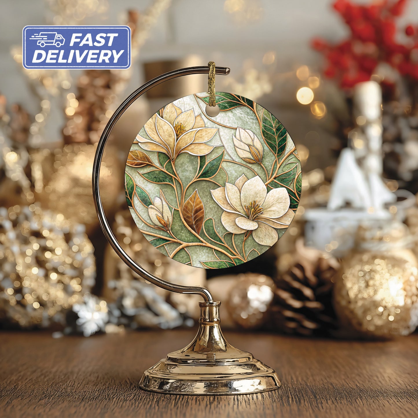 Elegant Floral Pattern Ornament with Fast Delivery Option
