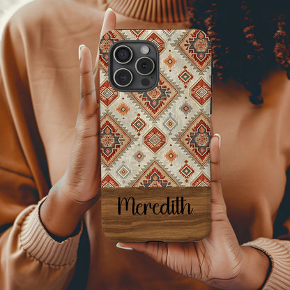 Personalized Tribal Pattern Phone Case with Name
