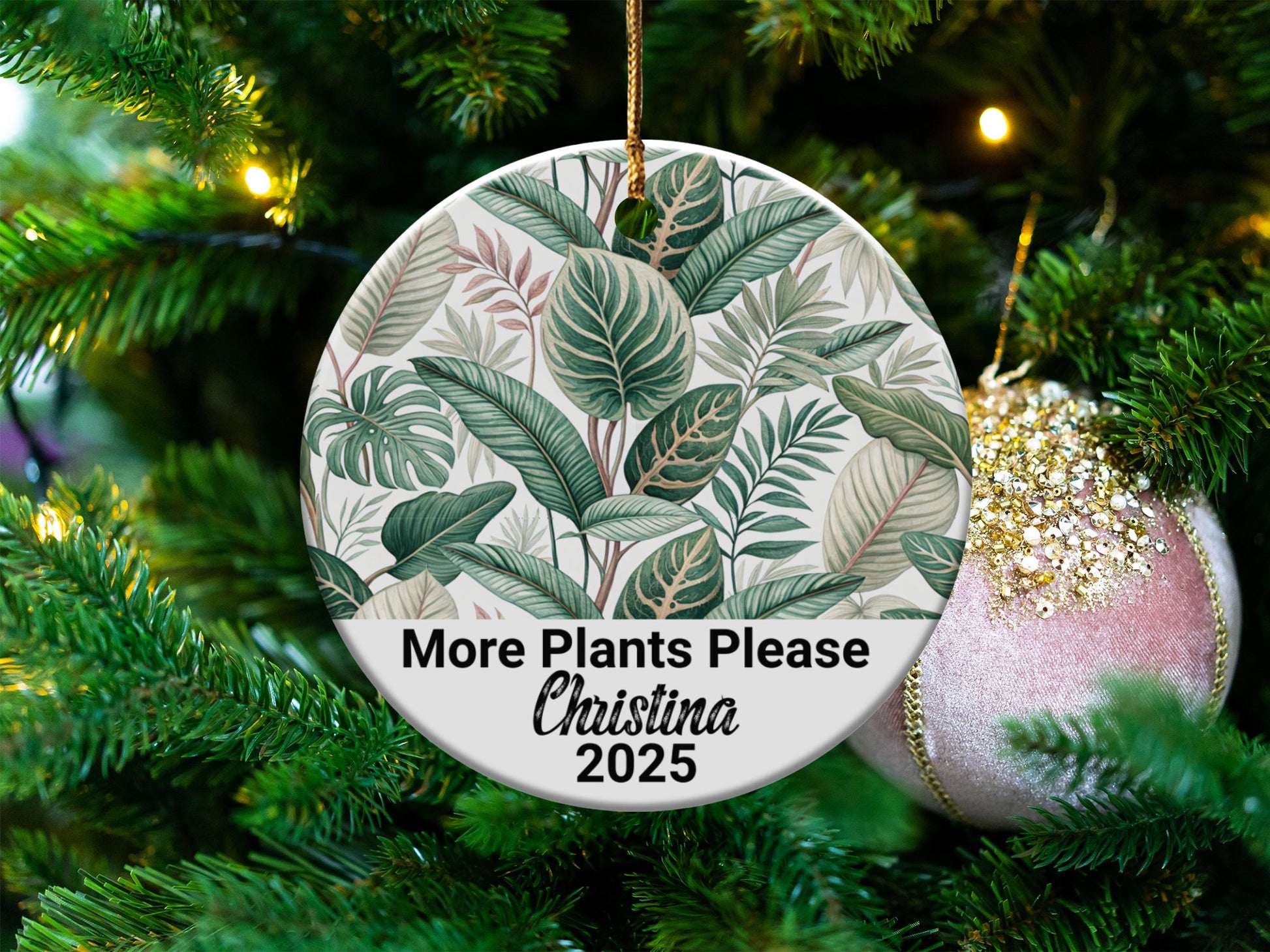 Personalized Greenery Ornament Christmas Decor product