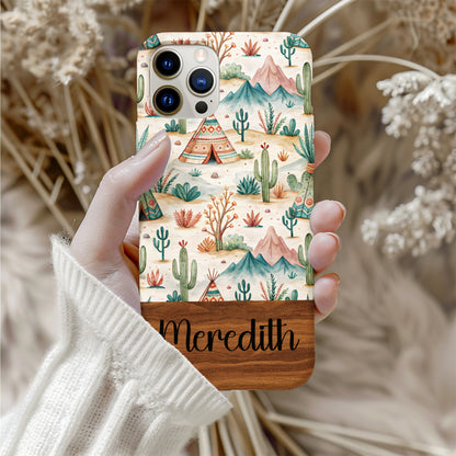 Personalized Desert Theme Phone Case with Name