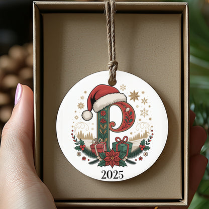Personalized Christmas Initial Ornament 2025 product type