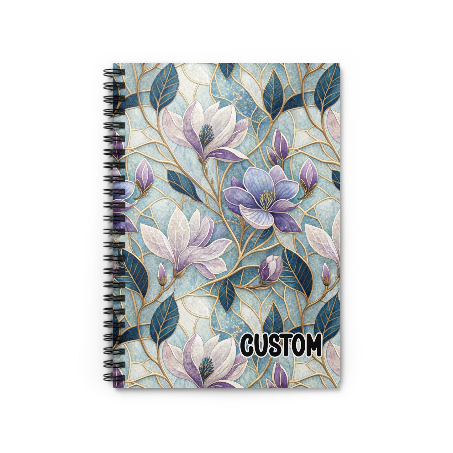 Custom Floral Pattern Spiral Notebook