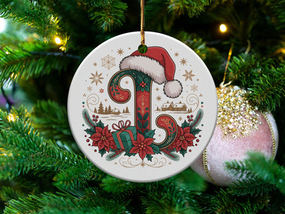 Festive Christmas Ornament with Santa Hat design product type