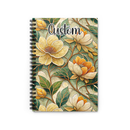 Custom Floral Design Spiral Bound Journal Notebook