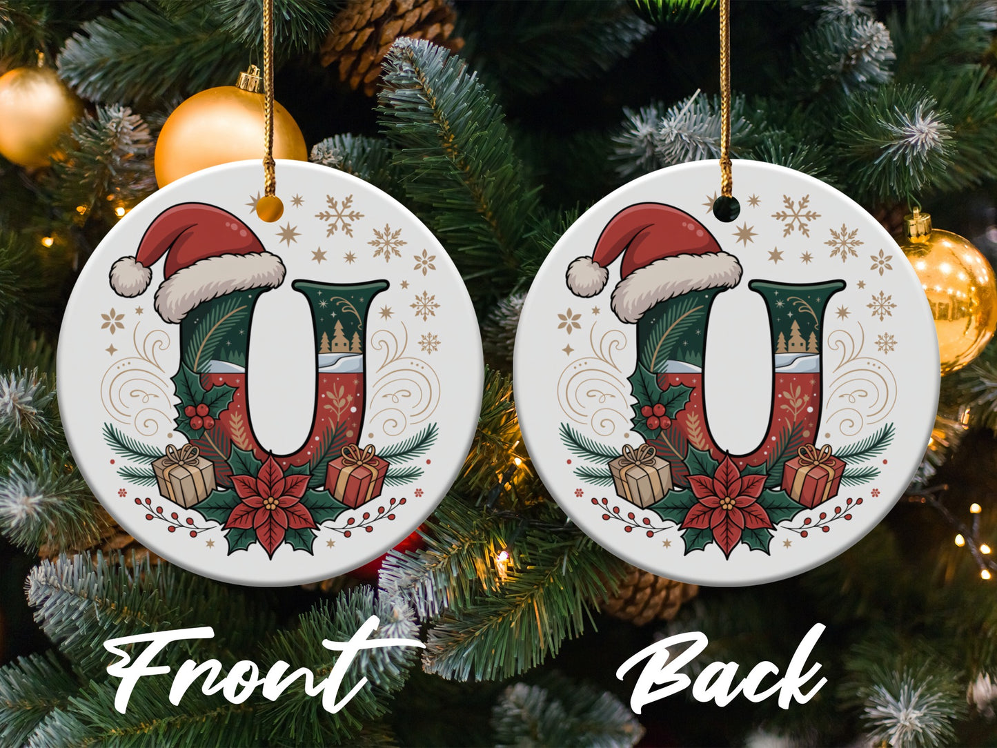 Christmas Ornament with Festive U Design product type