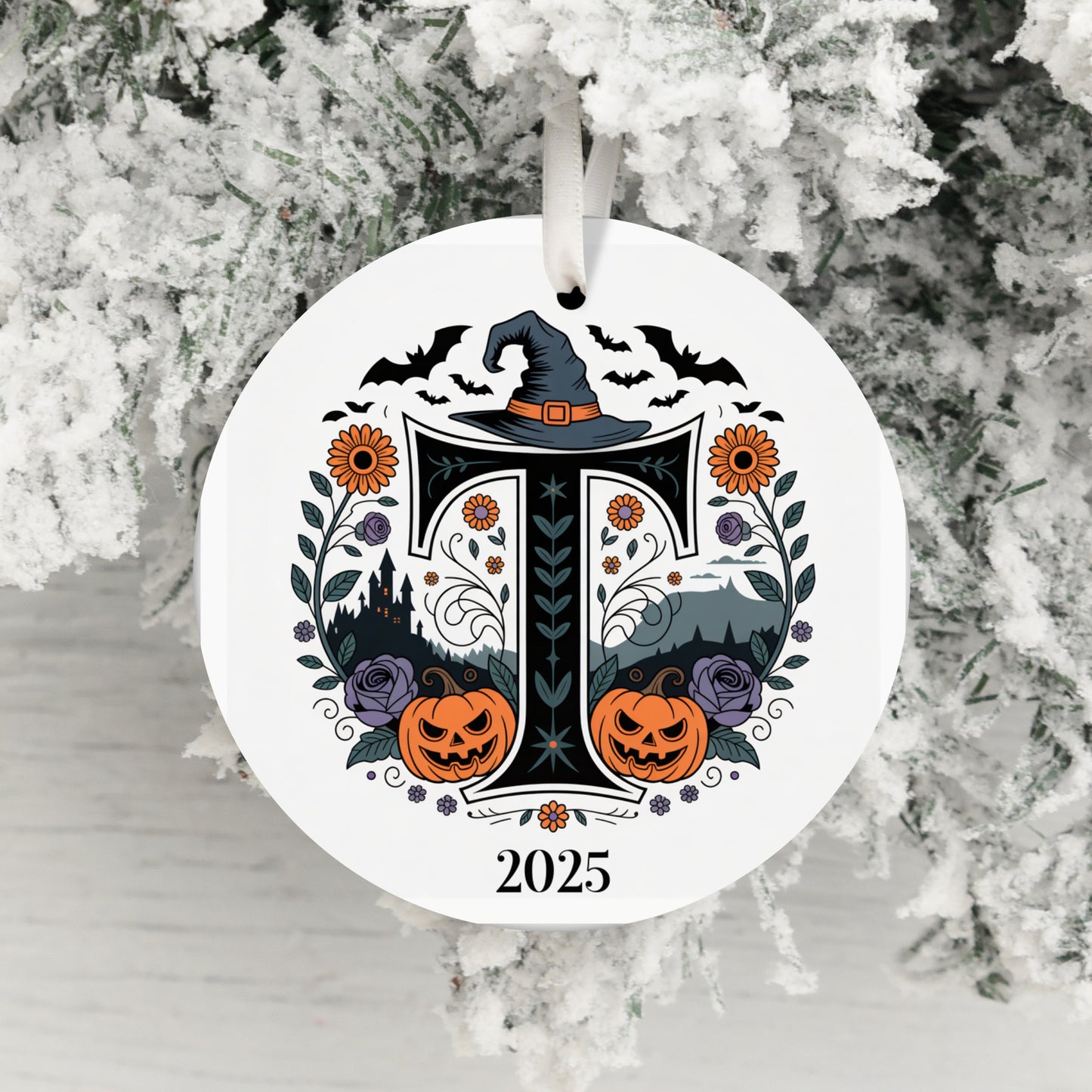 Personalized Halloween Monogram Ornament 2025 product type