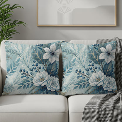 Elegant Floral Botanical Print Cushion Cover Set