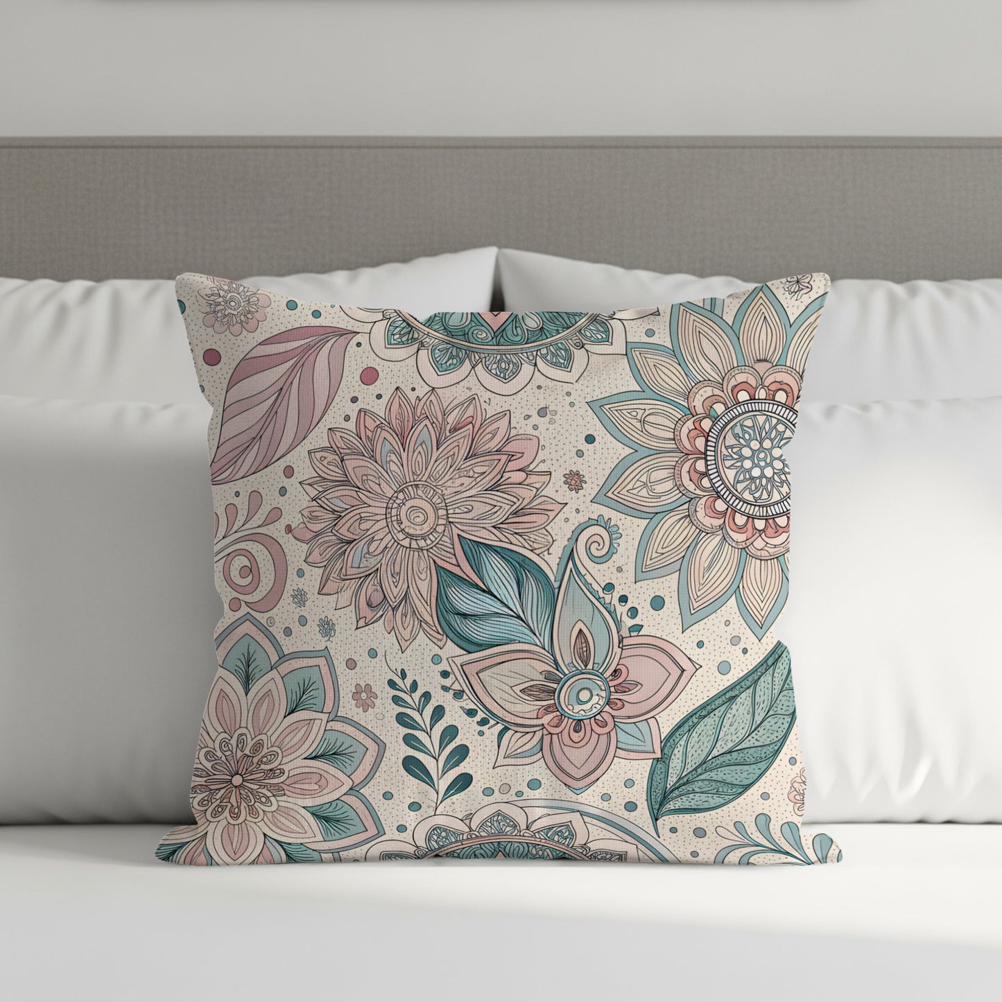 Floral and Leaves Pattern Decorative Pillow product