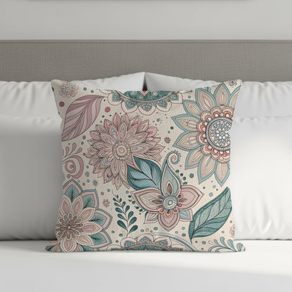 Floral and Leaves Pattern Decorative Pillow product