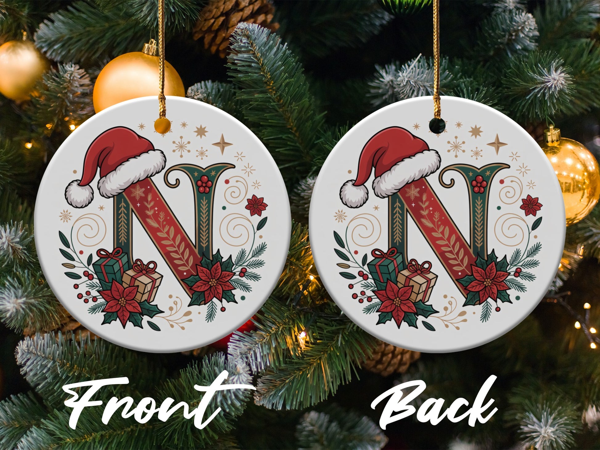 Personalized Alphabet Christmas Ornament product