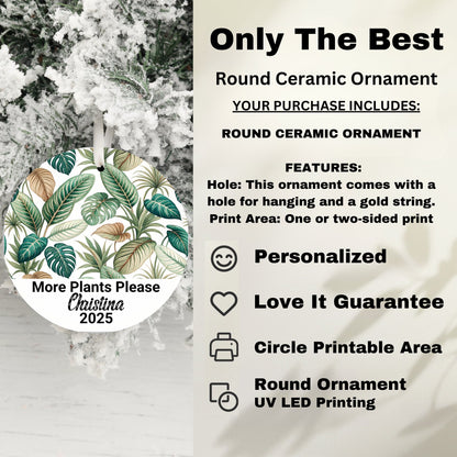 Personalized Round Ceramic Ornament holiday product