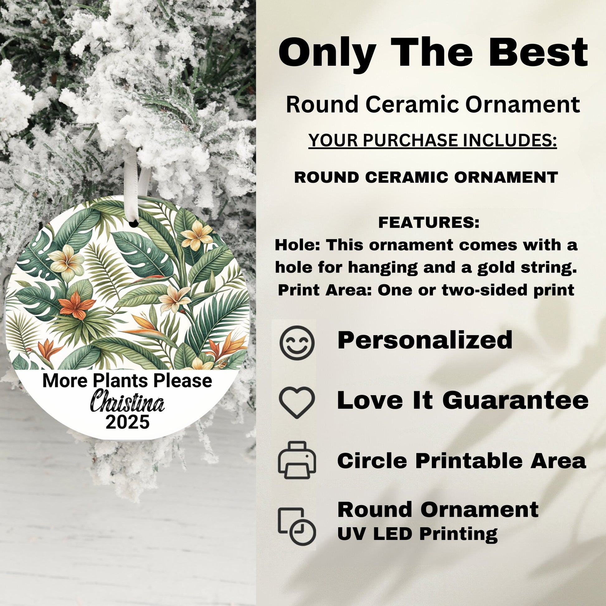 Only The Best Round Ceramic Ornament product type