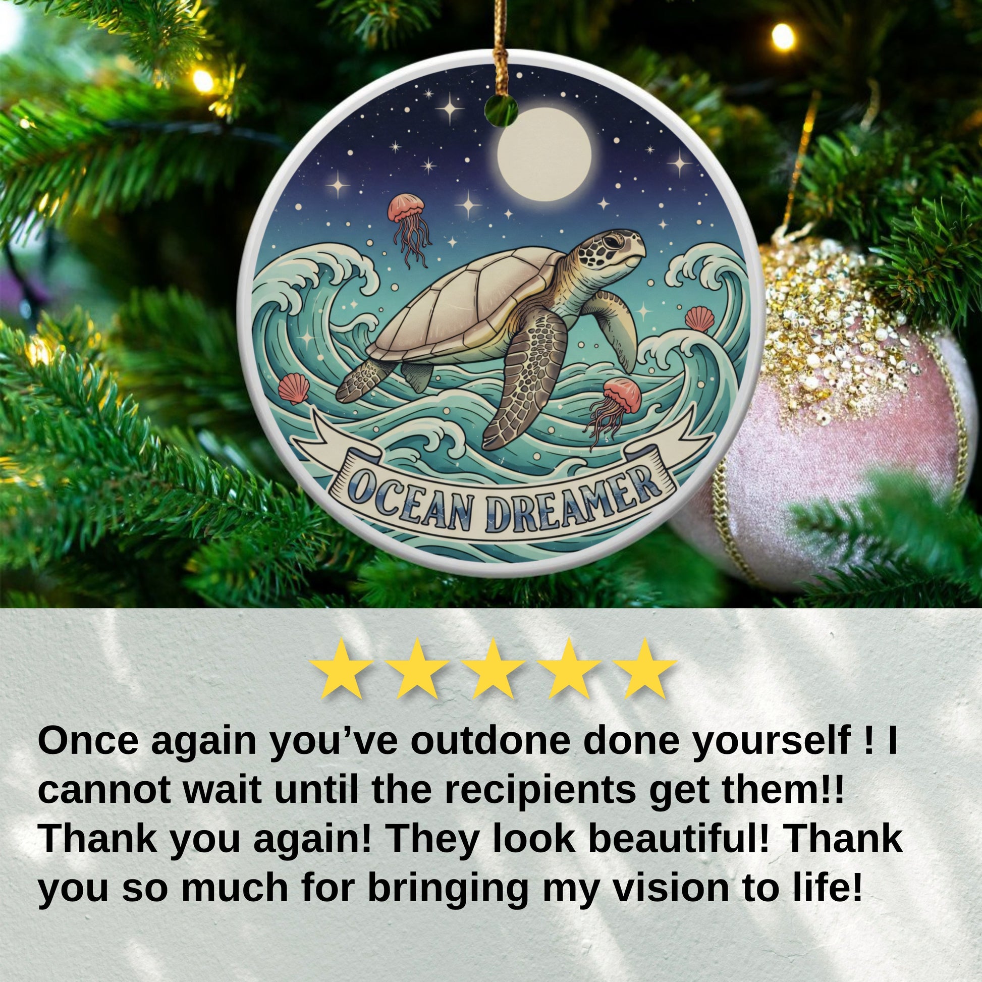 Ocean Dreamer Turtle Hanging Ornament product type