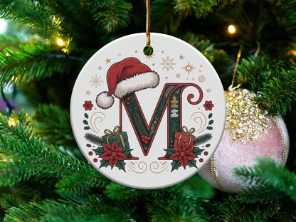 Christmas Ornament With Festive Letter M Design product type