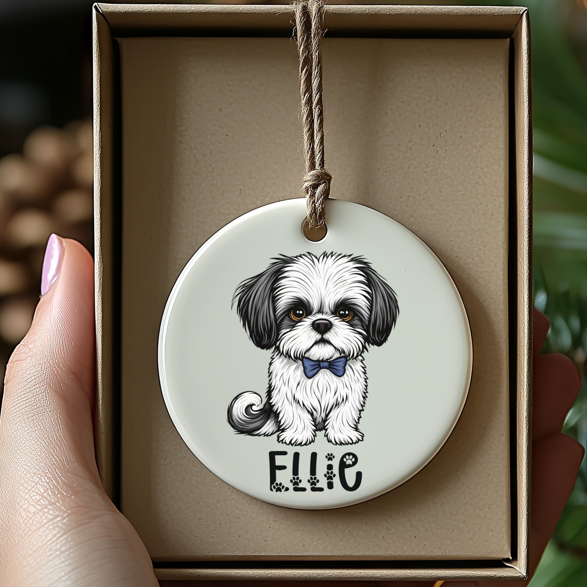 Cute Dog Illustration Personalized Ornament product