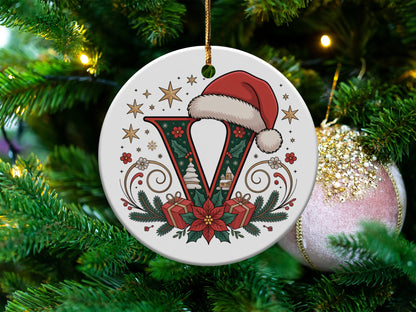 Festive V Alphabet Ornament Christmas Decoration product