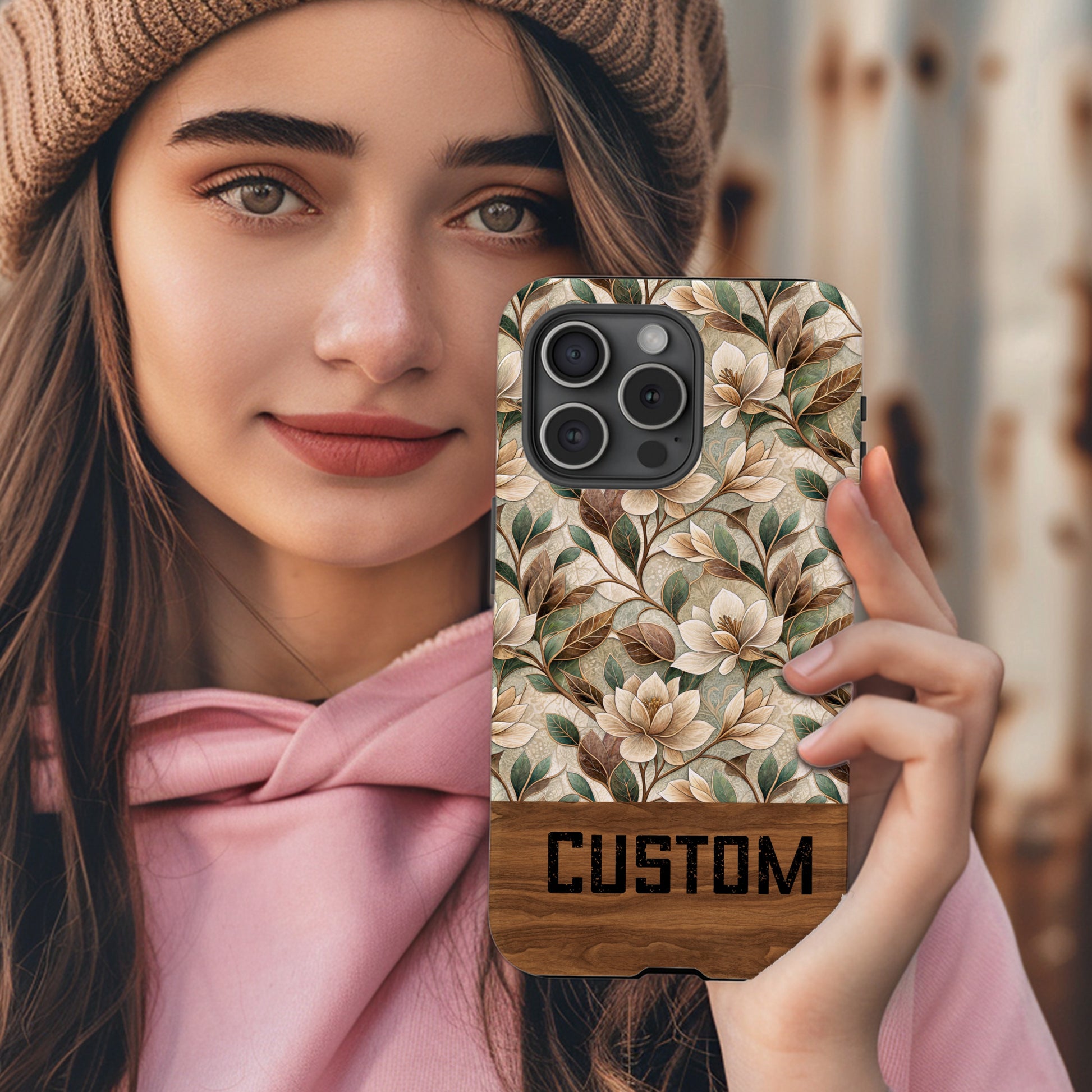 Personalized Floral Design Custom Phone Case