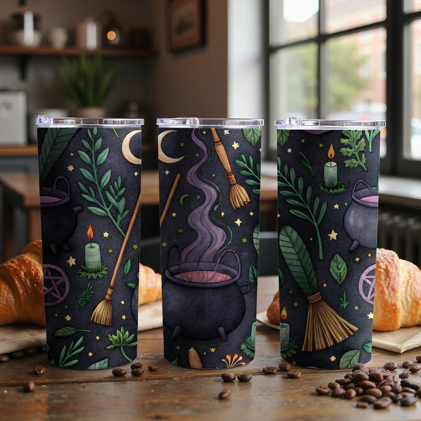 Mystical Witchcraft Artwork Insulated Tumbler with Lid