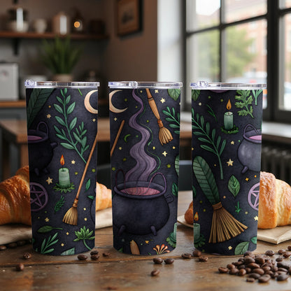 Mystical Witchcraft Artwork Insulated Tumbler with Lid
