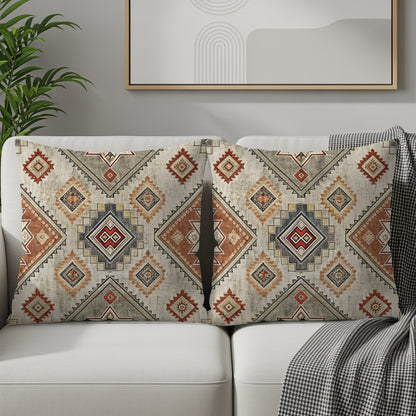 Geometric Symmetry Tribal Inspired Design Pillows & Pillow Cases - Walk Greener