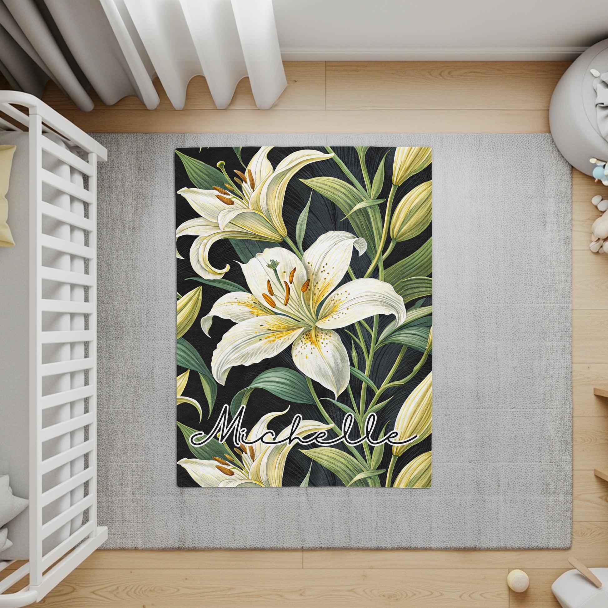 Floral Custom Name Blankets Perfect Personalized Gifts - Walk Greener
