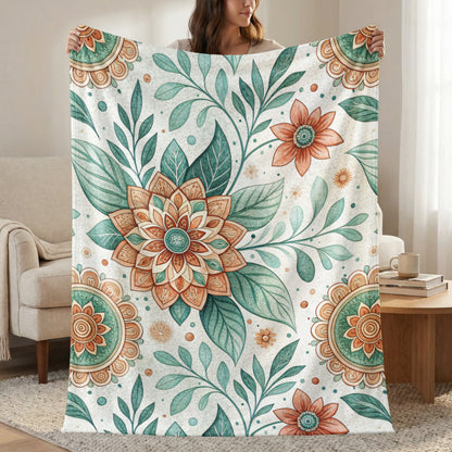 Artistic Floral Pattern Design in Watercolor Illustration - Walk Greener