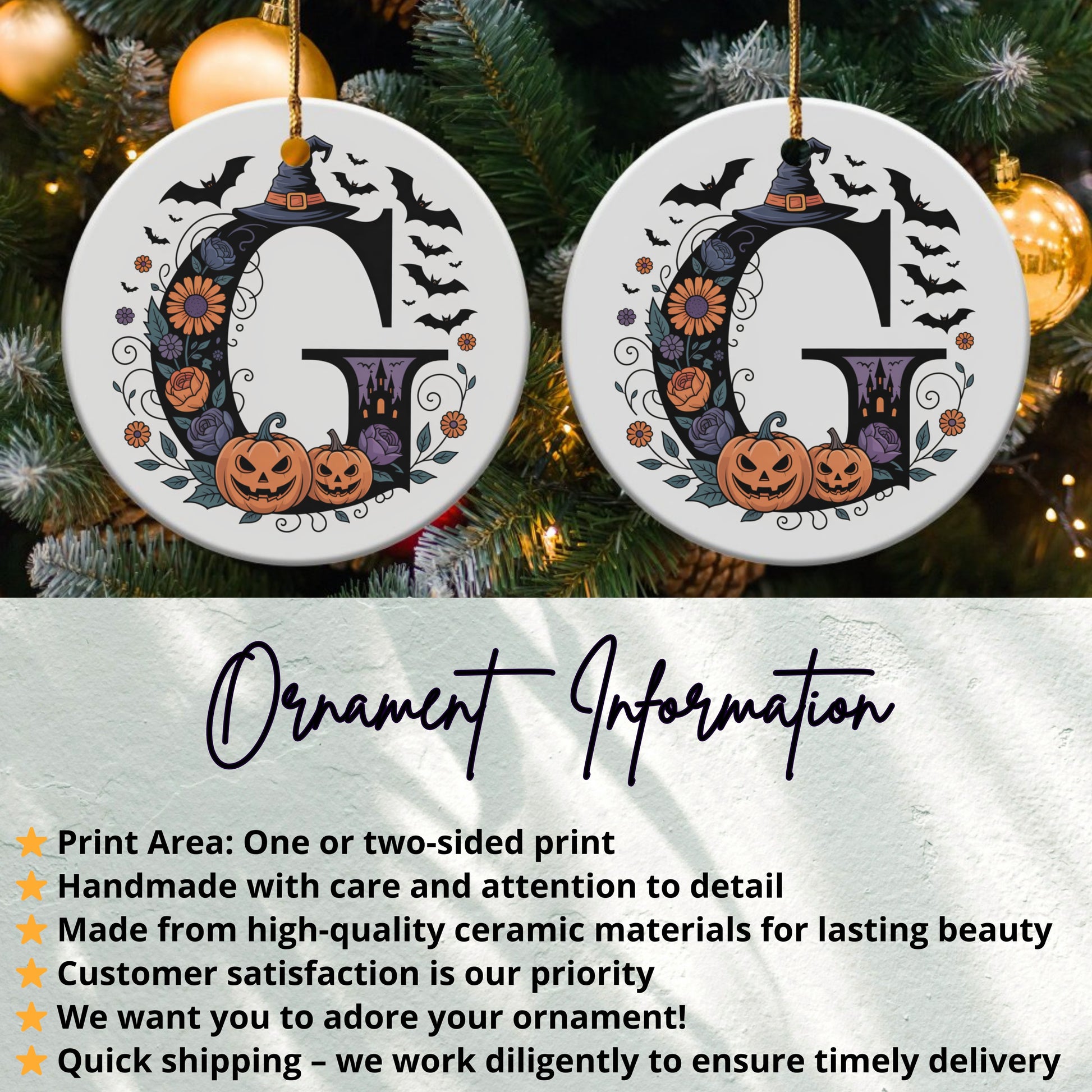 Halloween Customizable Witch Hat Ornament product