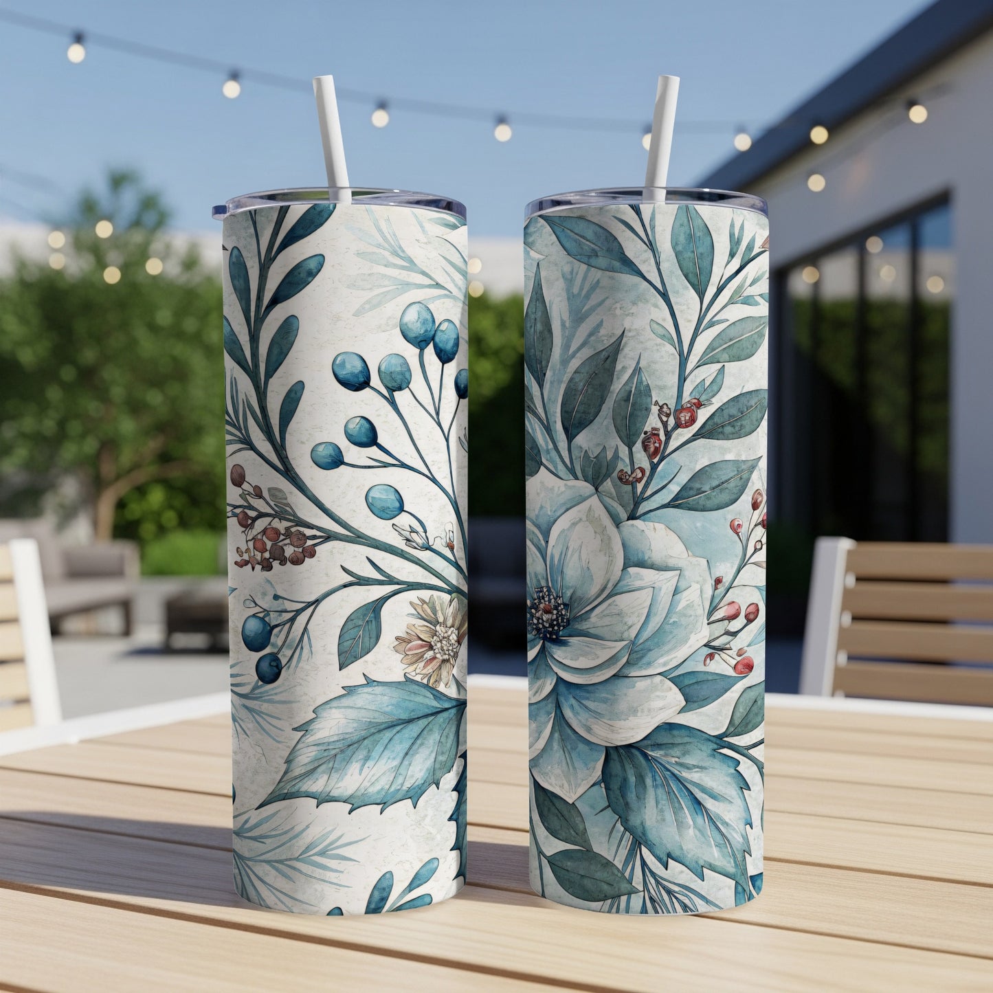 Floral and Botanical Design Tumblers with Lids