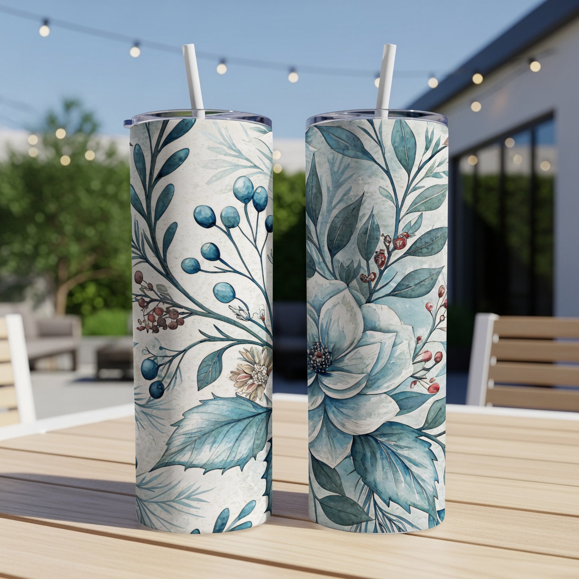 Floral and Botanical Design Tumblers with Lids