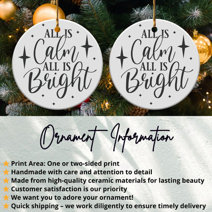 All is Calm All is Bright Christmas Ornament product type