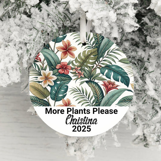 Tropical Floral Personalized Ornament product