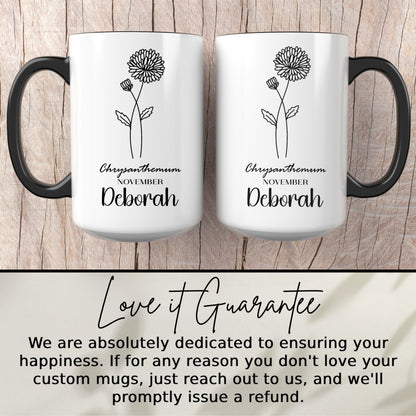 Chrysanthemum November Deborah Coffee Mug Gift