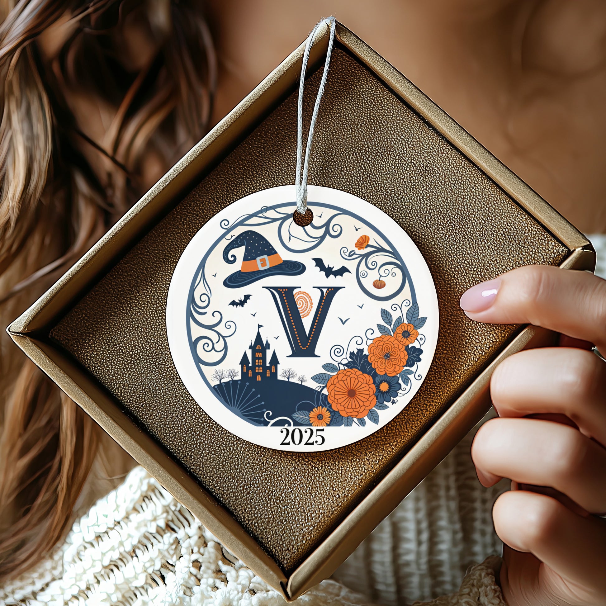 Personalized Halloween Ornament 2025 Design product type