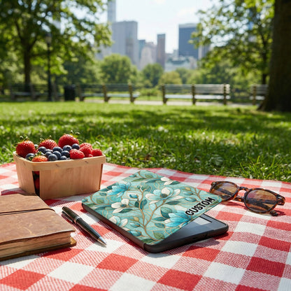 Custom Floral Design Tablet Cover for Outdoor Use