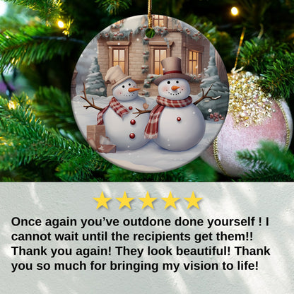 Delightful Snowman Holiday Ornament brings joy product