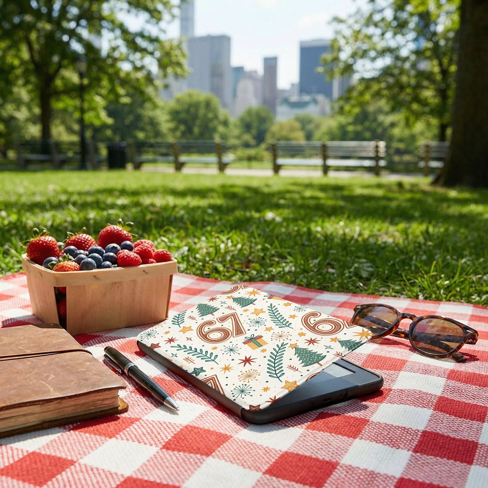 Vintage-Themed Picnic at the Park Notebook Cover