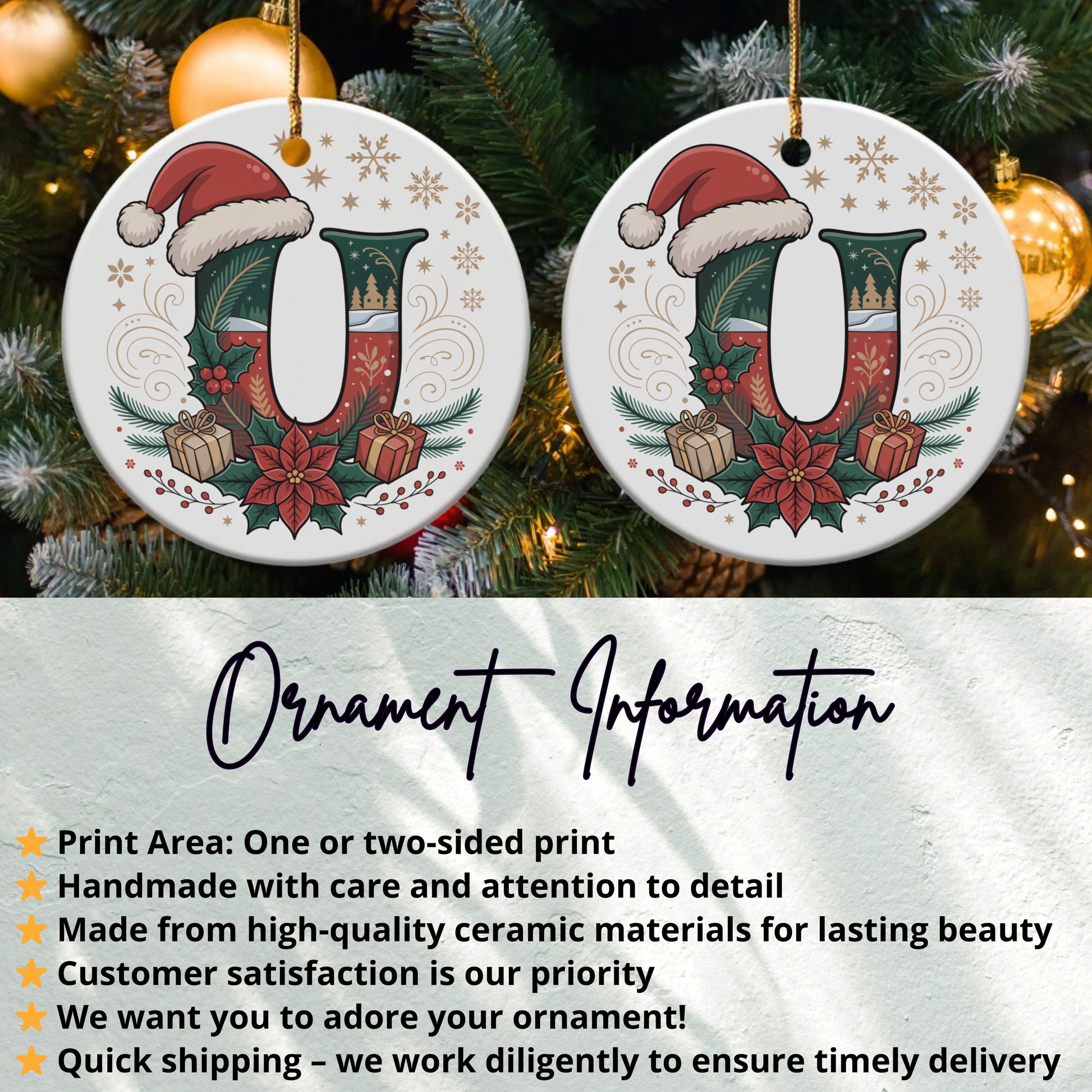 Festive Christmas Ornament with Holiday Design product type