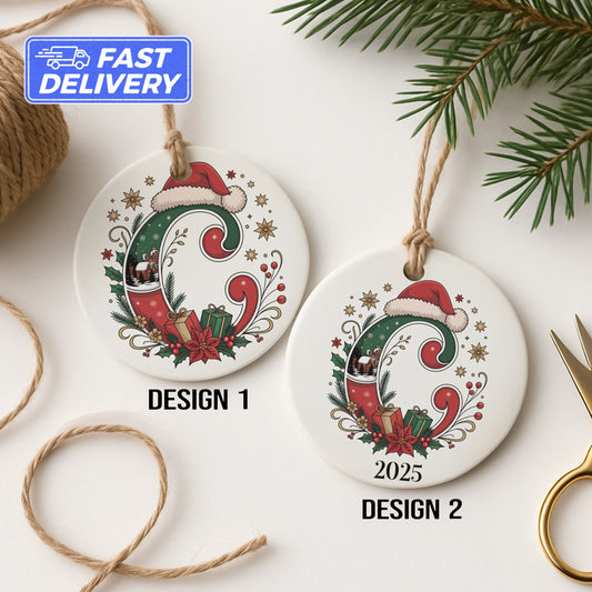 Santa Hat and Presents Christmas Ornament product