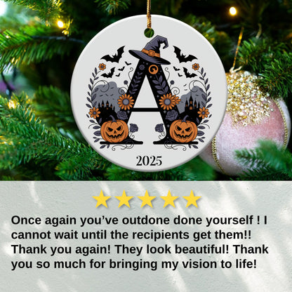 Personalized Halloween Witch Hat Ornament product