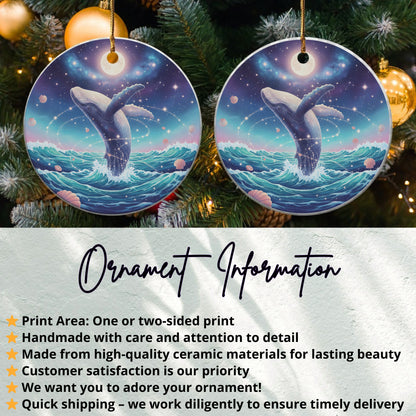 Whale Tail Ornament Two-Sided Print Design product type
