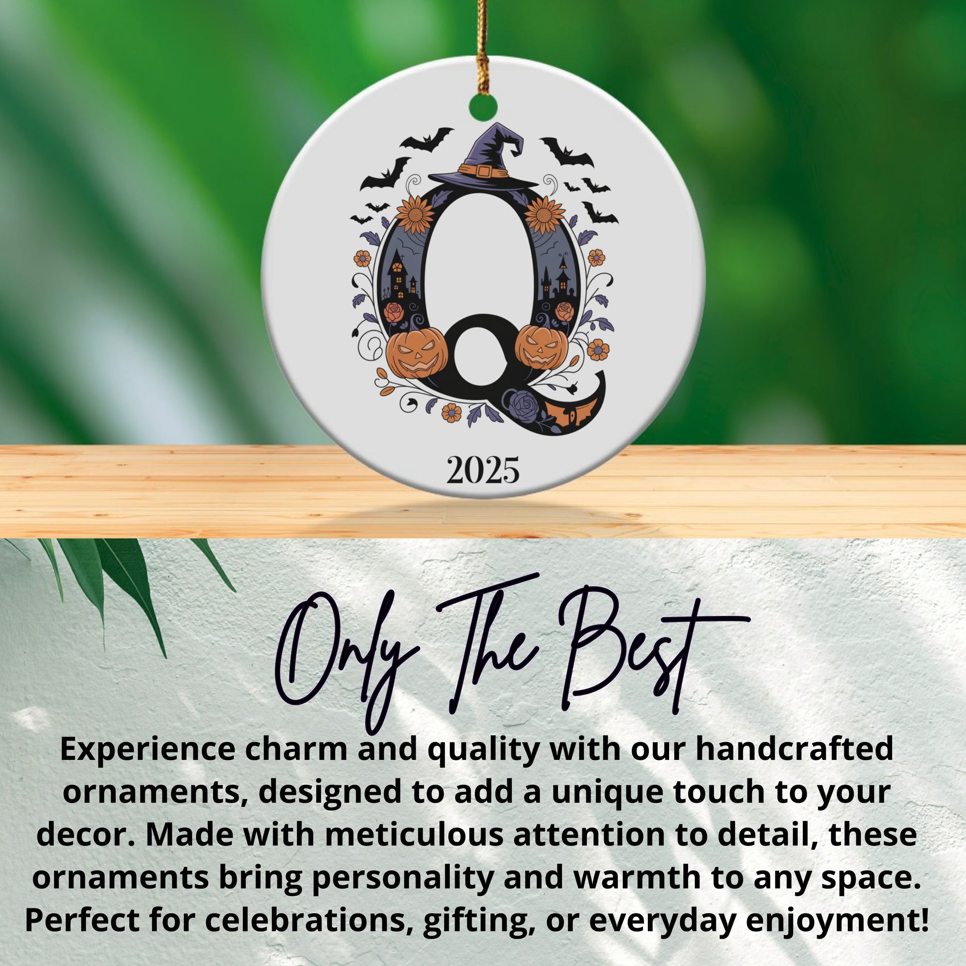 Personalized Halloween Witch Theme Ornament product