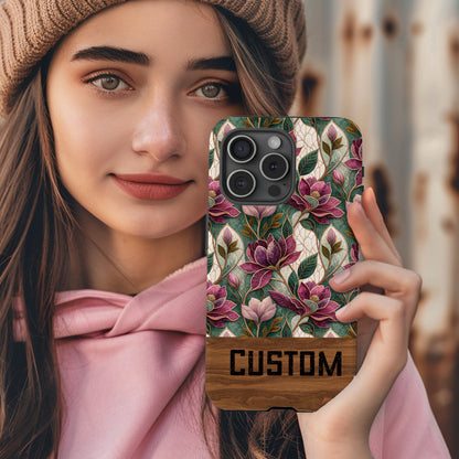 Custom Floral Pattern Phone Case for Trendy Style